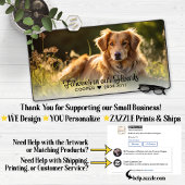 永遠に私たちのハートでペット記念写真 デスクマット