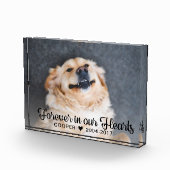 永遠に私たちのハートでペット記念写真 フォトブロック (右)