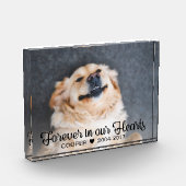 永遠に私たちのハートでペット記念写真 フォトブロック (左)