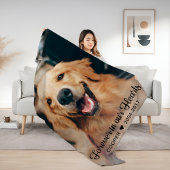 永遠に私たちのハートでペット記念写真 フリースブランケット