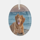永遠に私たちのハートでペット記念名写真 ガラスオーナメント (正面左)