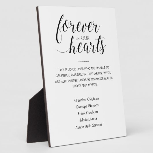 永遠に私たちのハートでメモリアルの名結婚前 フォトプラーク (側面)