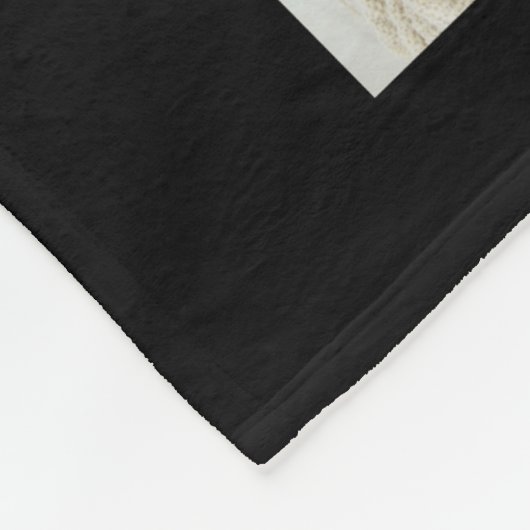 永遠に私たちのハートでメモリアルコラージブラック フリースブランケット (角)