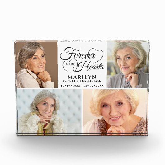 永遠に私たちのハートでメモリアル4写真記念 フォトブロック (正面)