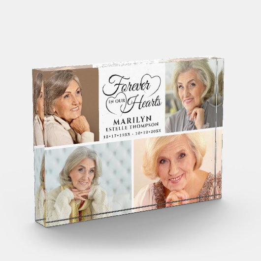 永遠に私たちのハートでメモリアル4写真記念 フォトブロック (左)