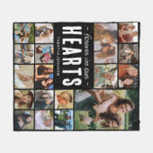 永遠に私たちのハートで写真コラージュ記念 フリースブランケット (正面(横))