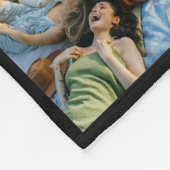 永遠に私たちのハートで写真コラージュ記念 フリースブランケット (角)