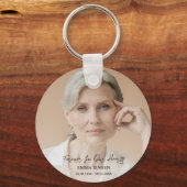 永遠に私たちのハートで写真葬儀キーチェーン キーホルダー (裏面)