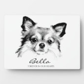 永遠に私たちのハートで熟考ペット記念碑 フォトプラーク (正面)