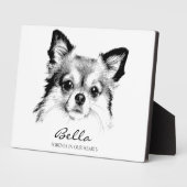 永遠に私たちのハートで熟考ペット記念碑 フォトプラーク (側面)