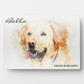 永遠に私たちのハートで熟考ペット記念碑 フォトプラーク (正面)
