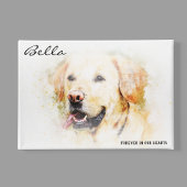 永遠に私たちのハートで熟考ペット記念碑 フォトプラーク