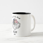 永遠に私たちのハートで葬儀の写真記念マグカップ ツートーンマグカップ (正面右)