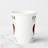 永遠に私たちのハートで葬儀フォトメモリアルTri- 紙コップ (左)