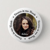 永遠に私たちのハートで葬儀Photo Memorial 缶バッジ (正面)