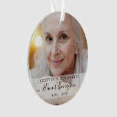 永遠に私たちのハートで記念写真クリスマス オーナメント (正面)