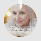 永遠に私たちのハートで記念写真クリスマス オーナメント (裏面)
