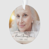 永遠に私たちのハートで記念写真クリスマス オーナメント (正面)