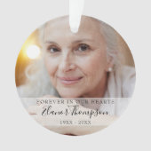 永遠に私たちのハートで記念写真クリスマス オーナメント (正面)