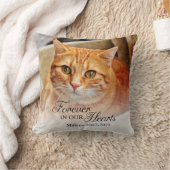 永遠に私たちのハートで記念猫写真 クッション (ブランケット)