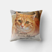 永遠に私たちのハートで記念猫写真 クッション (裏面)