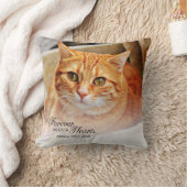 永遠に私たちのハートで記念猫写真 クッション (ブランケット)