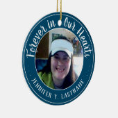 永遠に私たちのハートで1つの写真の記憶 セラミックオーナメント (右)