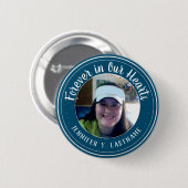 永遠に私たちのハートで1つの写真の記憶 缶バッジ (正面&裏面)