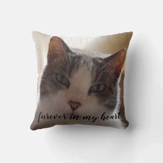 永遠に私たちのハートで2写真名キャットドッグペット クッション (裏面)