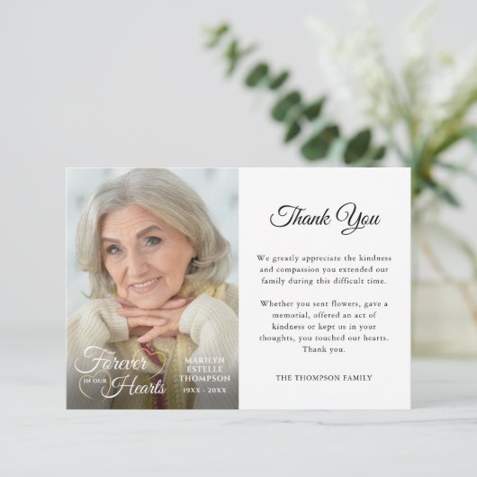 永遠に私たちのハートで2枚の写真 サンキューカード (スタンド正面)