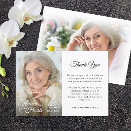 永遠に私たちのハートで2枚の写真 サンキューカード