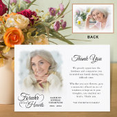 永遠に私たちのハートで2枚の写真 サンキューカード