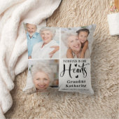 永遠に私たちのハートで3 Photo Collage Memorial クッション (ブランケット)