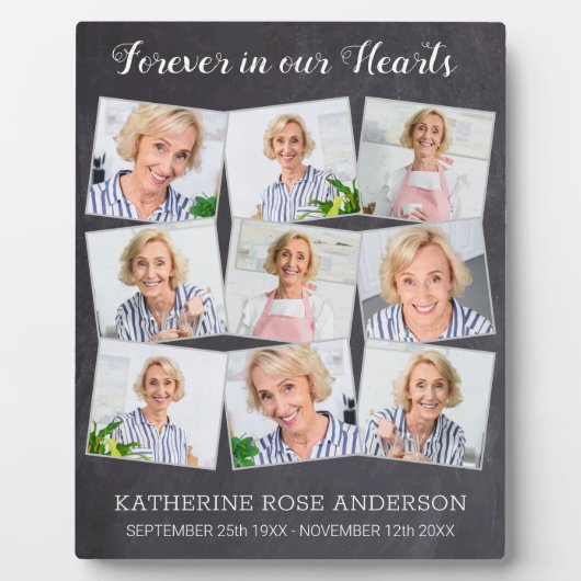 永遠に私たちのハートで9フォトコラージュ記念 フォトプラーク (正面)