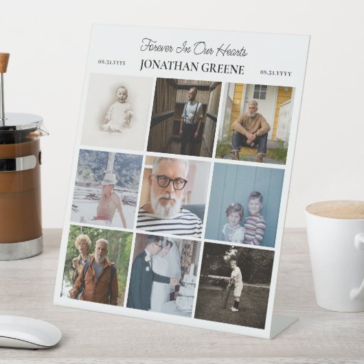 永遠に私たちのハートで9フォトコラージュ記念 台座サイン (インサイチュ)