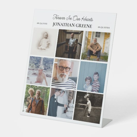 永遠に私たちのハートで9フォトコラージュ記念 台座サイン (正面)