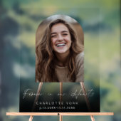 永遠に私たちのハートでArch写真の葬儀へようこそ アクリルサイン (ニュートラル)