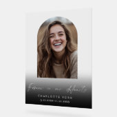 永遠に私たちのハートでArch写真の葬儀へようこそ アクリルサイン (傾斜)