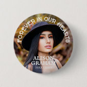 永遠に私たちのハートのカスタム写真ボタン 缶バッジ (正面)