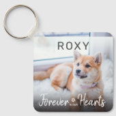 永遠に私たちのハートの名前ペットロス記念碑 キーホルダー (正面)