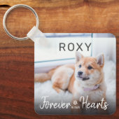 永遠に私たちのハートの名前ペットロス記念碑 キーホルダー (正面)