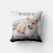 永遠に私たちのハートの名前ペットロス記念碑 クッション (正面)