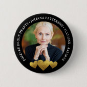 永遠に私たちのハートの形見の葬儀の写真 缶バッジ (正面)