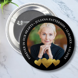 永遠に私たちのハートの形見の葬儀の写真 缶バッジ