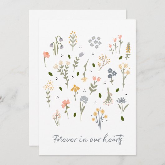 永遠に私たちのハートの悲しみと損失に同情カード シーズンカード (正面/裏面)