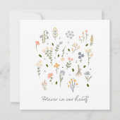 永遠に私たちのハートの悲しみと損失に同情カード 招待状 (正面)