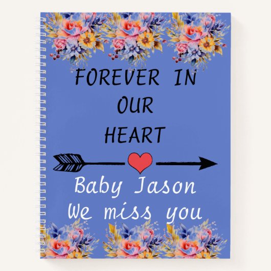 永遠に私たちのハートの悲嘆の流産ジャーナルに ノートブック (正面)