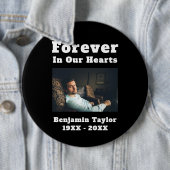 永遠に私たちのハートの文字で愛するメモリーフォト 缶バッジ (インサイチュ)