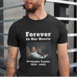永遠に私たちのハートの文字で愛するメモリーフォト Tシャツ