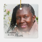 永遠に私たちのハートの母で記念写真 セラミックオーナメント (裏面)